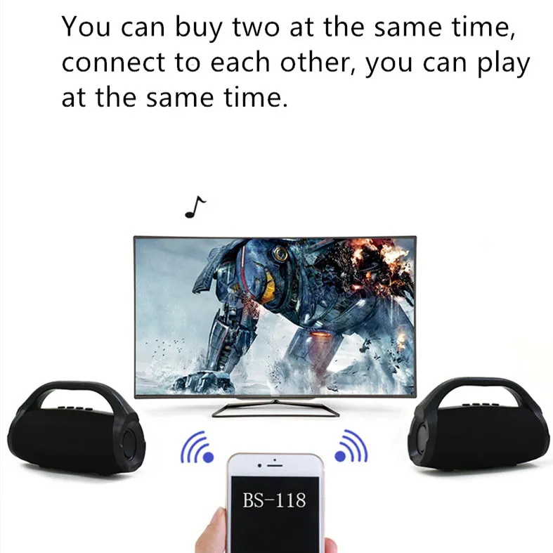 Портативная наружная Hi Fi колонка Беспроводная Bluetooth 2 1 мини сабвуфер звуковая