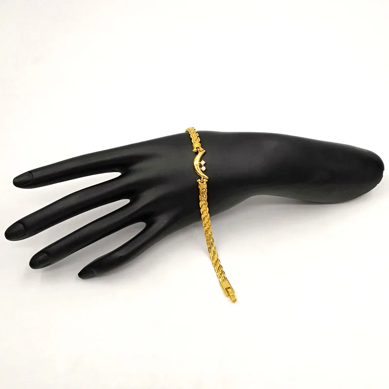 24K золотой браслет модный ювелирные изделия joyeria циркония CZ Ювелирные без
