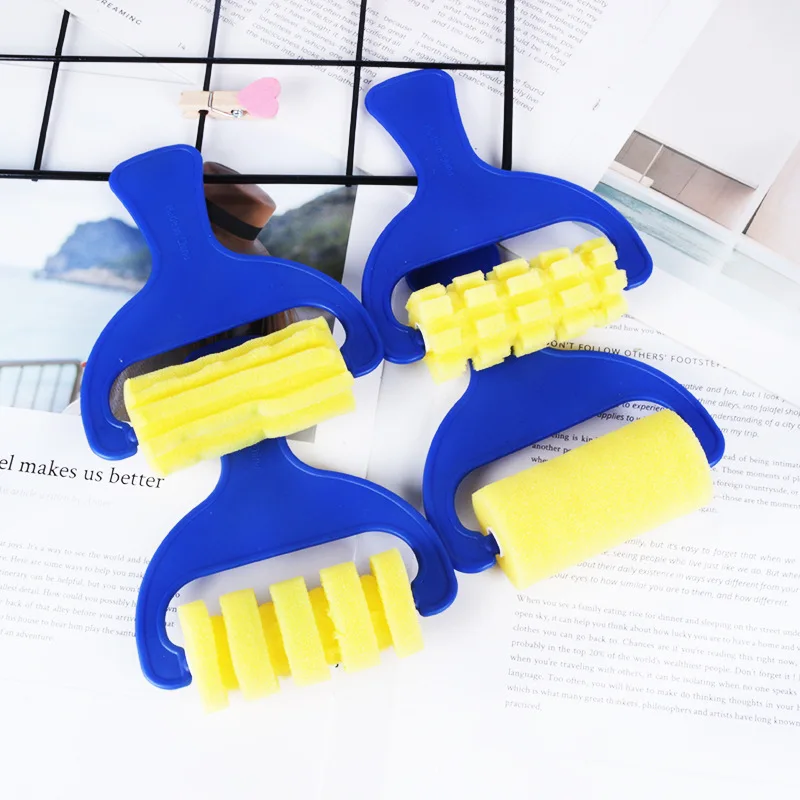 4 шт./компл. детская губка для рисования роликовая щетка детского сада граффити EVA