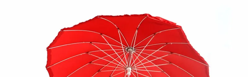 Yesello 1 шт. красный сердце форма 16 ребра персик складной солнечный и дождливый зонтик для женщин Свадебная вечеринка
