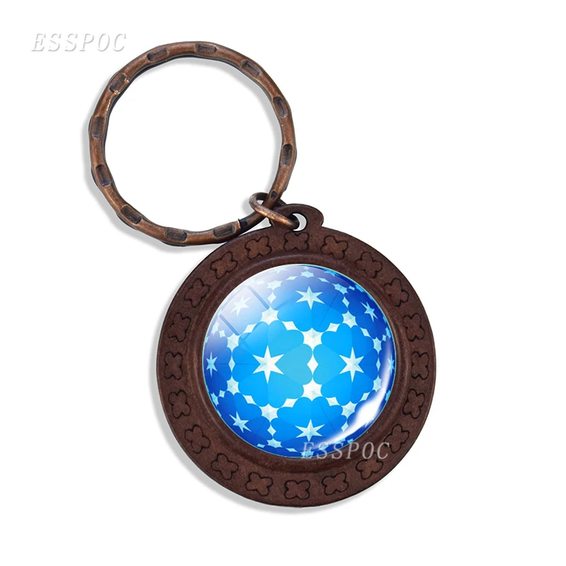 Брелок-калейдоскоп раньше искусство винтажная деревянная бижутерия