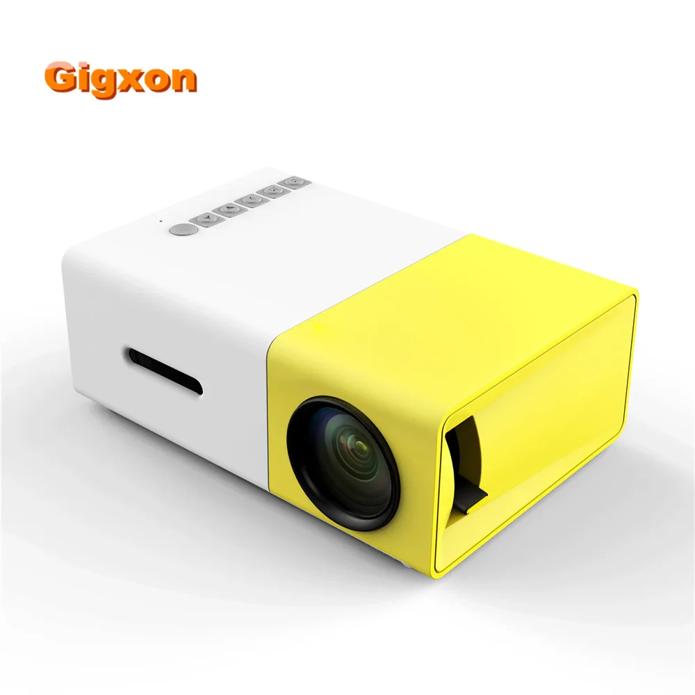 Gigxon-LED ЖК-дисплей Поддержка Full HD мини Портативный светодиодный проектор с USB/SD/AV/HDMI