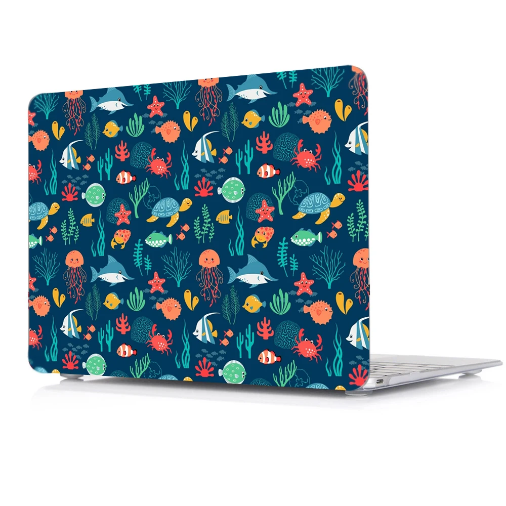 Жесткий чехол с цветочным принтом для клавиатуры ЖК пленка Macbook Pro 13 3/15 4 &quotAir