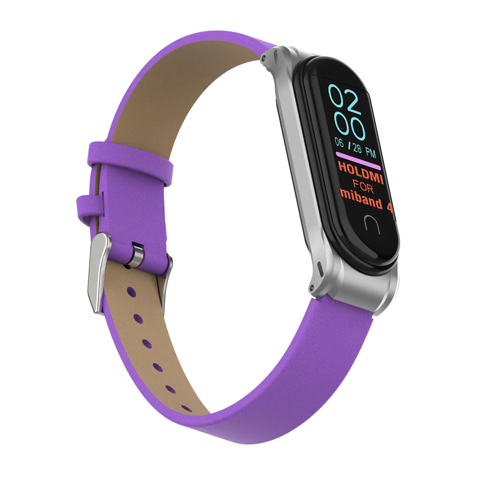 Кожаный ремешок для mi band 4 3, металлический чехол, ремешок на запястье для xiaomi band 4, спортивный дышащий браслет для mi band 4, браслет для xiaomi
