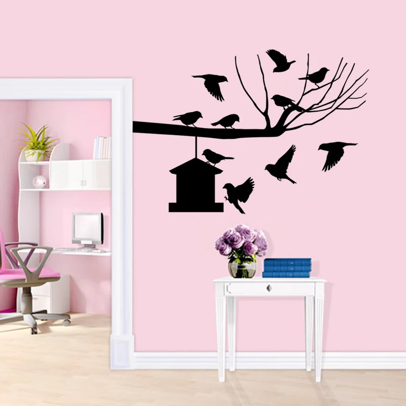 

KUCADA Creative Children's room DIY Art Wall Stickers Home Decoration Vinyl Wallpaper Birds JG1690