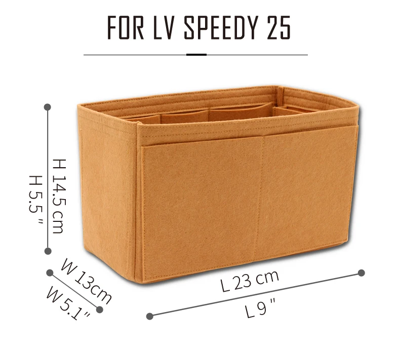 Для SPEEDY 25 30 35 фетровая вставка сумка женская вставка Органайзер Сумочка Органайзер с карманами для сумка для косметики Органайзеры