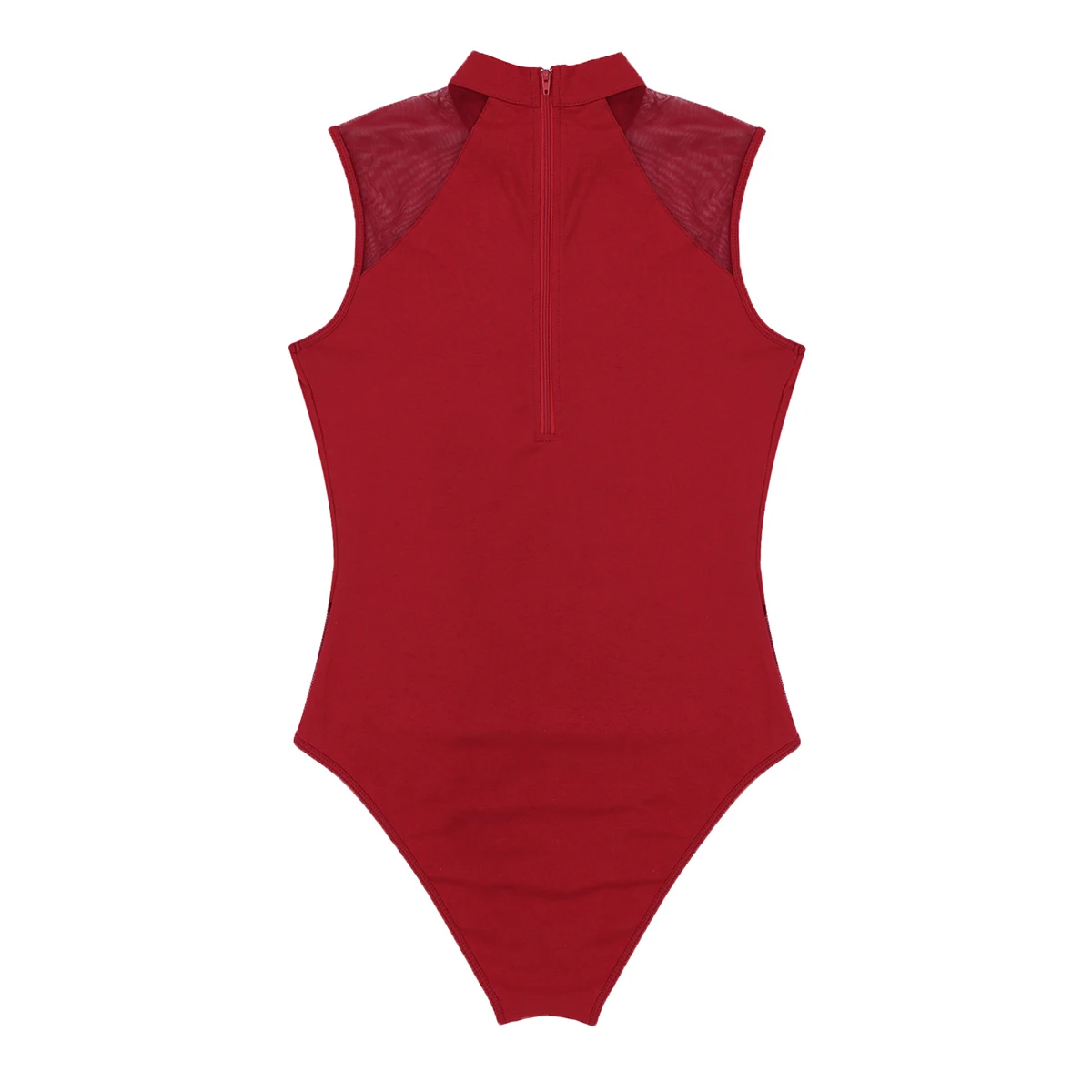 Wine Red IEFiEL, женские, взрослые, высокая горловина, балерина, костюмы для лирических танцев, гимнастика, трико, боди, балетная, танцевальная одежда, производительность, бодикон - Цвет: Wine Red