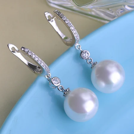 Благородный дизайн эксклюзивный глянцевая имитация жемчужные серьги принцесса