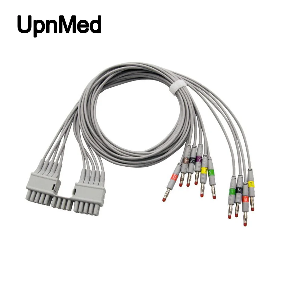 Compatibble martara Eli230 10 свинцовых ЭКГ/ЭКГ проводов Разъем Banana 4 00 IEC |