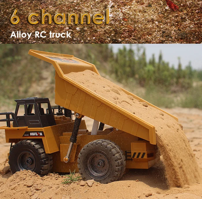 1:18 2 4G 6CH сплав дистанционного управления самосвал RC грузовик Большой инженерные