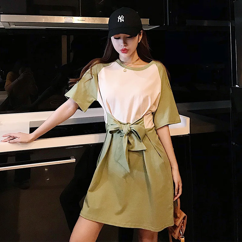 Женское Платье До Колена повседневное облегающее мини платье в Корейском стиле с