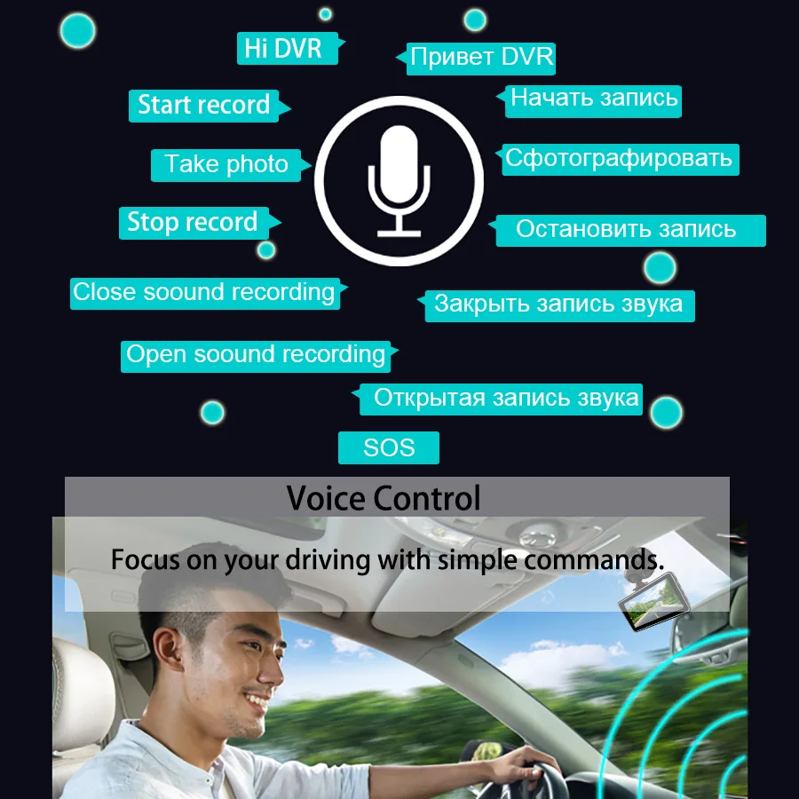 E-ACE мини Dash Camara видео цифровой видеорегистратор для автомобиля Voice Contro Full HD 1296 P 3 0