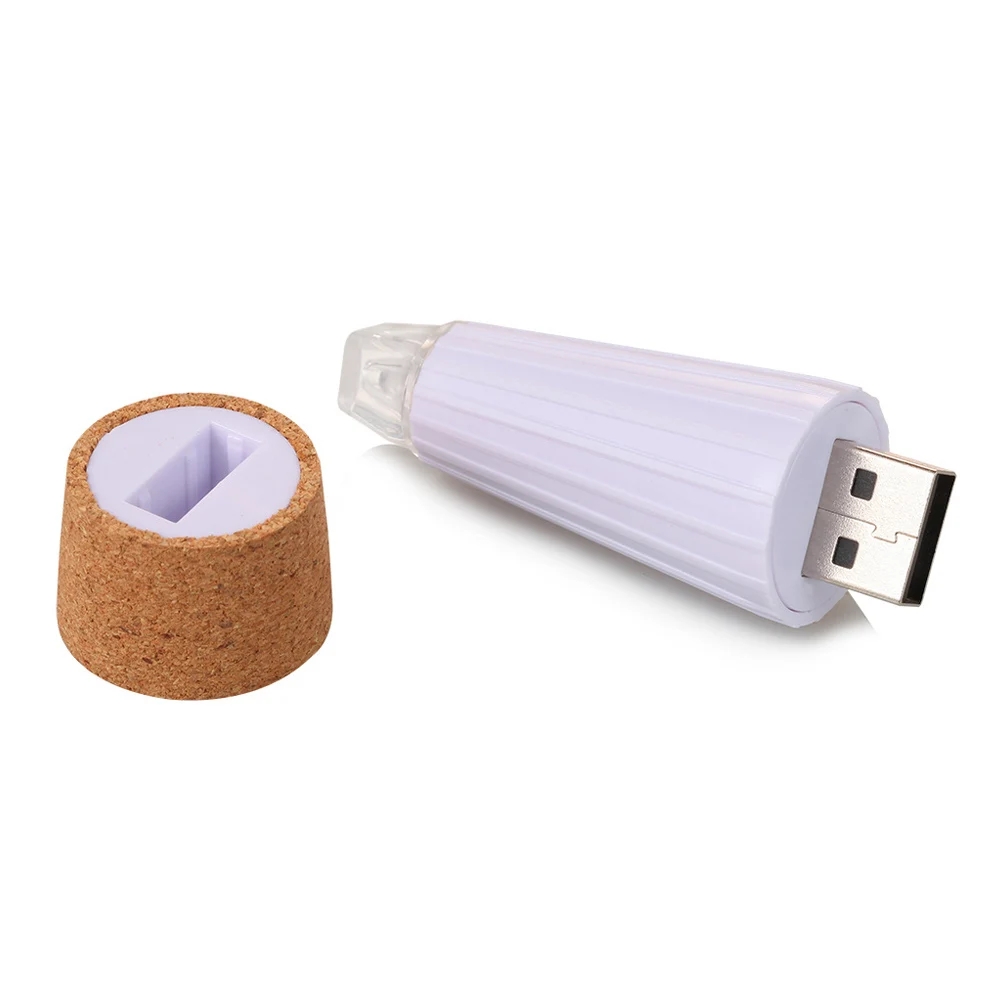 7 видов цветов светодиодные крышки света USB заряжаемый через светильник пробка от