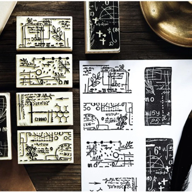 Винтажный штамп XINAHER в виде уравнения граффити для украшения фотографий