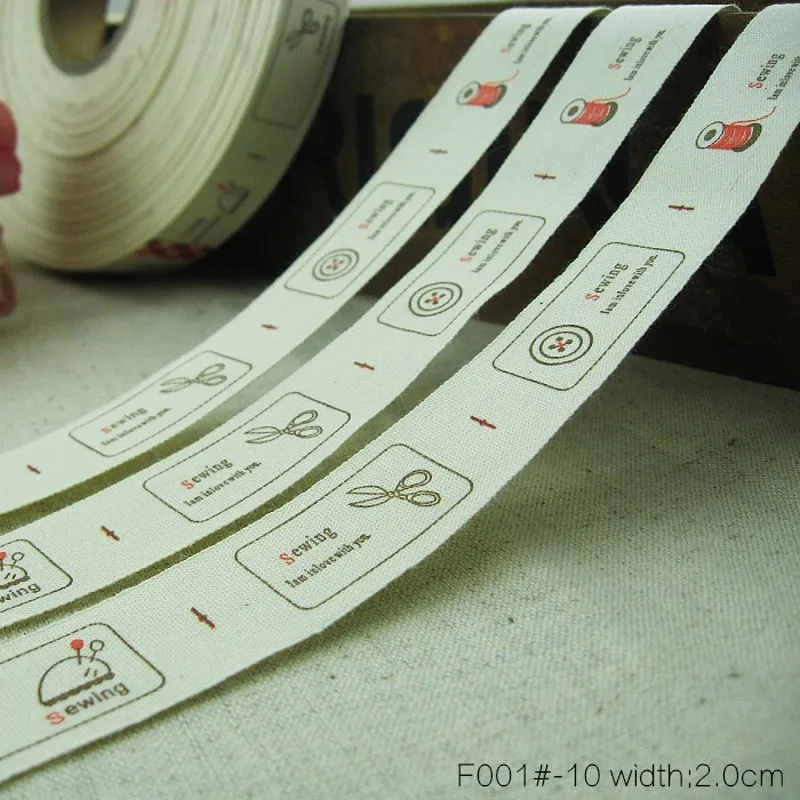 2CM Width Teramila Ткань Хлопок ленты с лейблом для одежды ручной работы DIY Швейные изделия ручной работы детская ткань аксессуары 2 см/2,5 см Ширина 2 м/лот - Цвет: 2CM Width