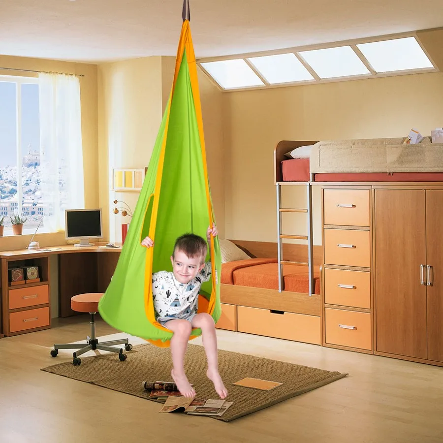 Детский садовый гамак подвесное кресло качели 4 разных цвета для дома и