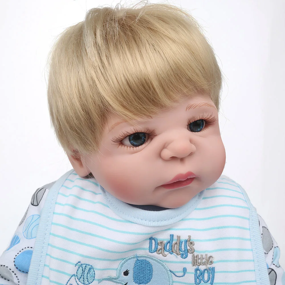 Кукла реборн NPKDOLL полностью виниловая кукла 55 см игрушки для малышей Одежда С Рисунком Слона подарок на день