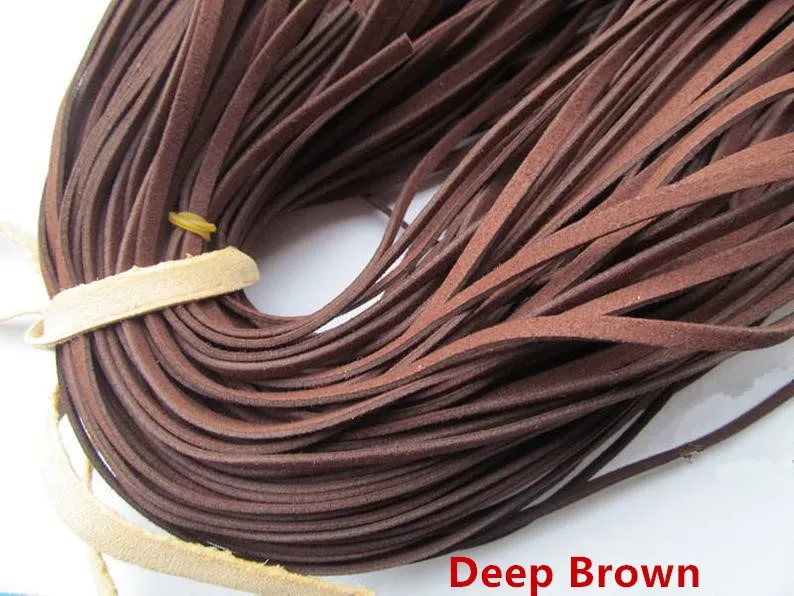 Веревка из искусственной замши 100 ярдов шириной 4 мм цвет коричневый/черный |