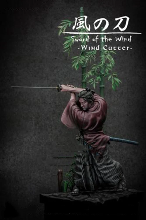 

New Unassembled 1/24 75mm Sword of the Wind Samurai Windcutter 75mm Resin Kit DIY Toys Unpainted resin model