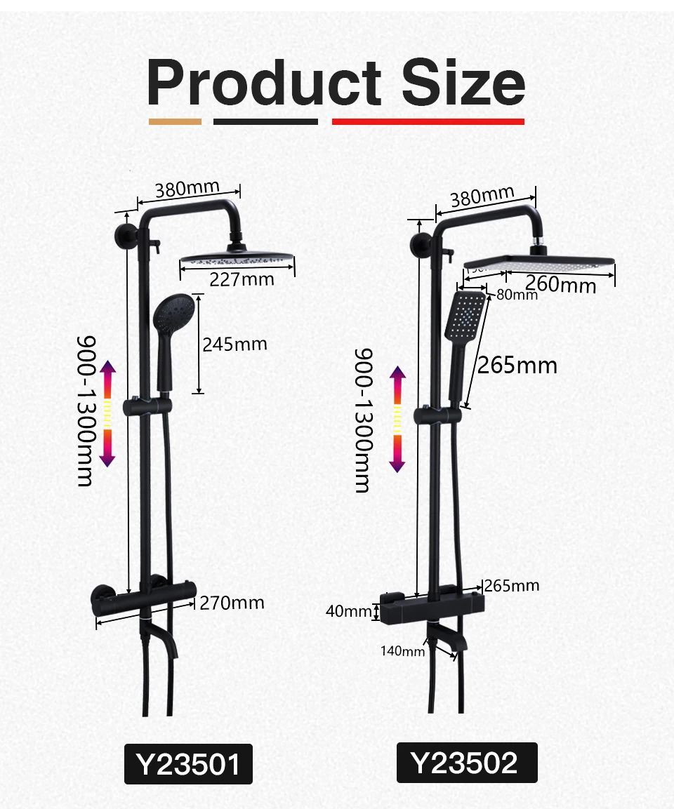 Gappo черный смеситель для душа, набор для ванной, термостатический кран для холодной и горячей воды, температурные смесители, Душевая система, смеситель для душа
