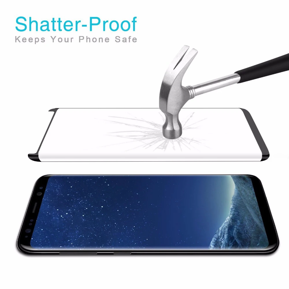TOMKAS закаленное стекло для Samsung Galaxy S8 Plus 3D круглая изогнутая Защитная пленка