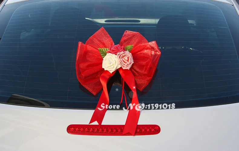 Лента из тесьмы с бантом PE цветы свадебная Автомобильная дверь Декоративная