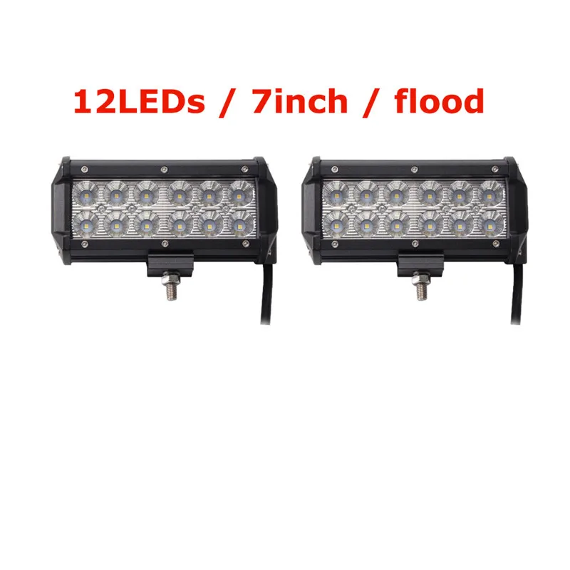 2pc 36W Flood " 7" 1" 20" 2" внедорожный светодиодный светильник 126 Вт Рабочий светильник Combo18W 72 Вт 180 Вт 288 Вт для внедорожника 4X4 светодиодный противотуманный светильник - Цвет: 2pc 36W Flood