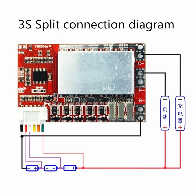 3S 50A BMS плата/55A 3,7 V литиевая батарея Защитная плата/3,2 V железо фосфат/LiFePO4 батарея BMS плата с балансом