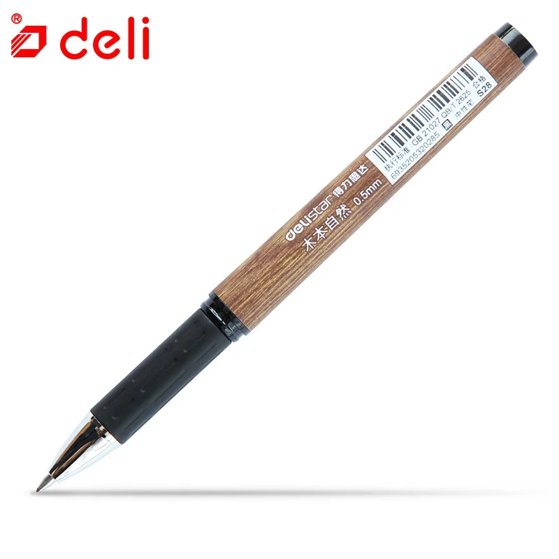 Deli 1 шт. деревянная гелевая ручка лучшие ручки для письма школьные канцелярские