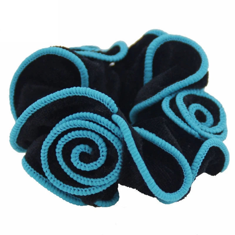 

10pcs/Lot Velvet Flower Hair Scrunchies Ponytail Holder Hair Ropes Women Elastic Hair Bands Ties Ropes Headwear Accessories