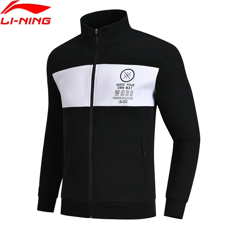 Li Ning мужской свитер серии Уэйд на молнии обычный крой 66% хлопок 34% полиэстер