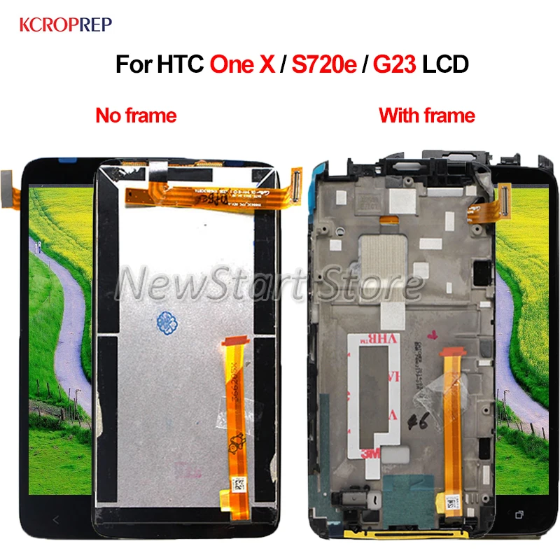 Для HTC One X S720e G23 ЖК-дисплей кодирующий преобразователь сенсорного экрана в сборе 4