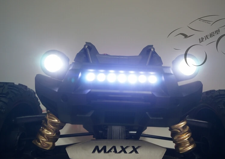 QIngleng ПЕРЕДНИЙ БАМПЕР фара 7 шт. огни 5 мм светодиодный для Traxxas X-MAXX XMAXX