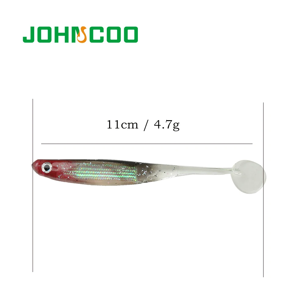 JOHNCOO 6 шт Мягкие силиконовые приманки 2018 новые рыболовные воблеры 11 см 4 7 г речная