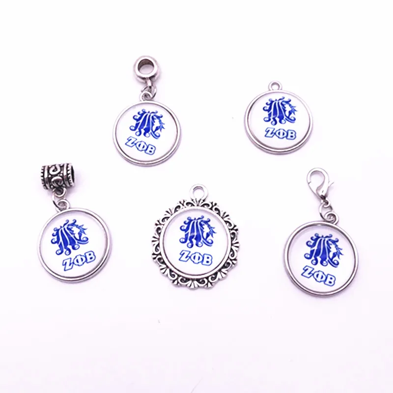 Zeta Phi Beta Sorority 18 мм Стеклянные Подвески медальон «сделай сам» браслет& ожерелье& брелок аксессуары ювелирные изделия 20 шт./партия