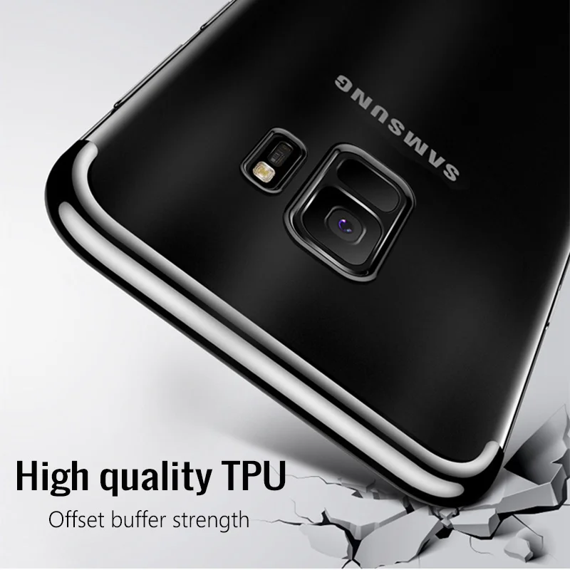 Прозрачный чехол с покрытием для Samsung Galaxy S9 S8 Plus S6 S7 edge Ультратонкий Мягкий ТПУ Note 9