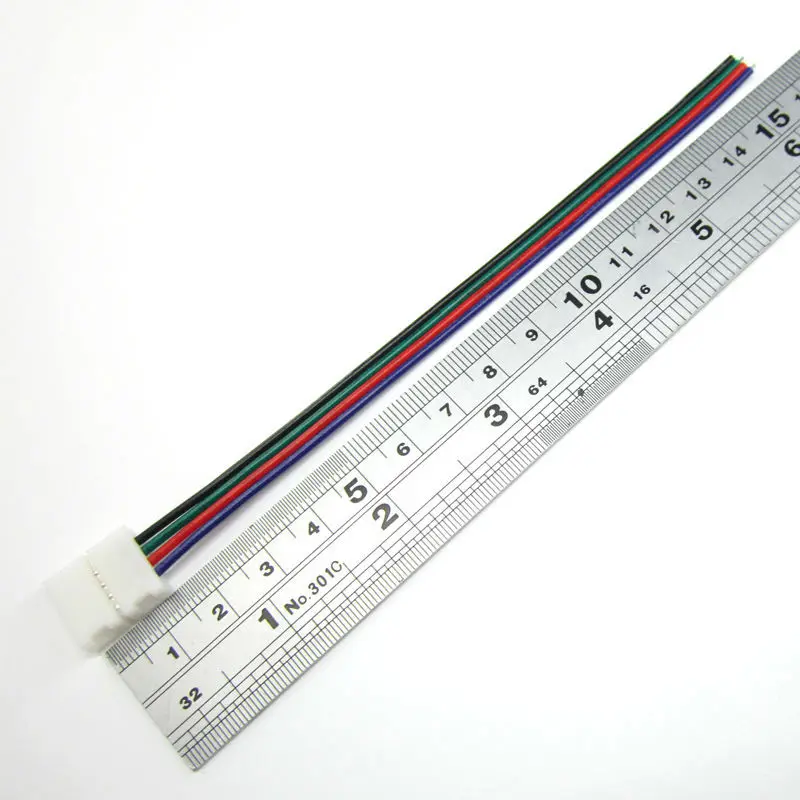 20 шт./лот 10 мм 4 контакта для разъема светодиодной ленты 5050 RGB без паяльного