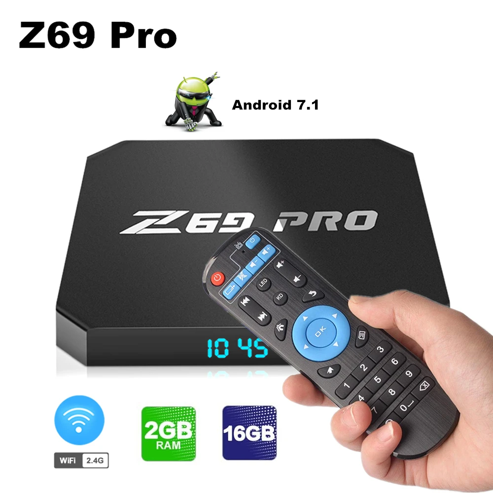 Z69 PRO Smart ТВ Box Android 7 1 4 ядра Amlogic S905W 2 ГБ Оперативная память 16 Встроенная IP Декодер