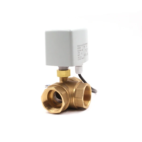Латунный Трехходовой T L шаровой Электрический привод моторизованный клапан для