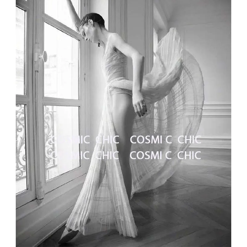 Cosmicchic Летнее Платье макси с бретельками, кружевное лоскутное длинное платье, Подиумные дизайнерские сексуальные пляжные вечерние платья