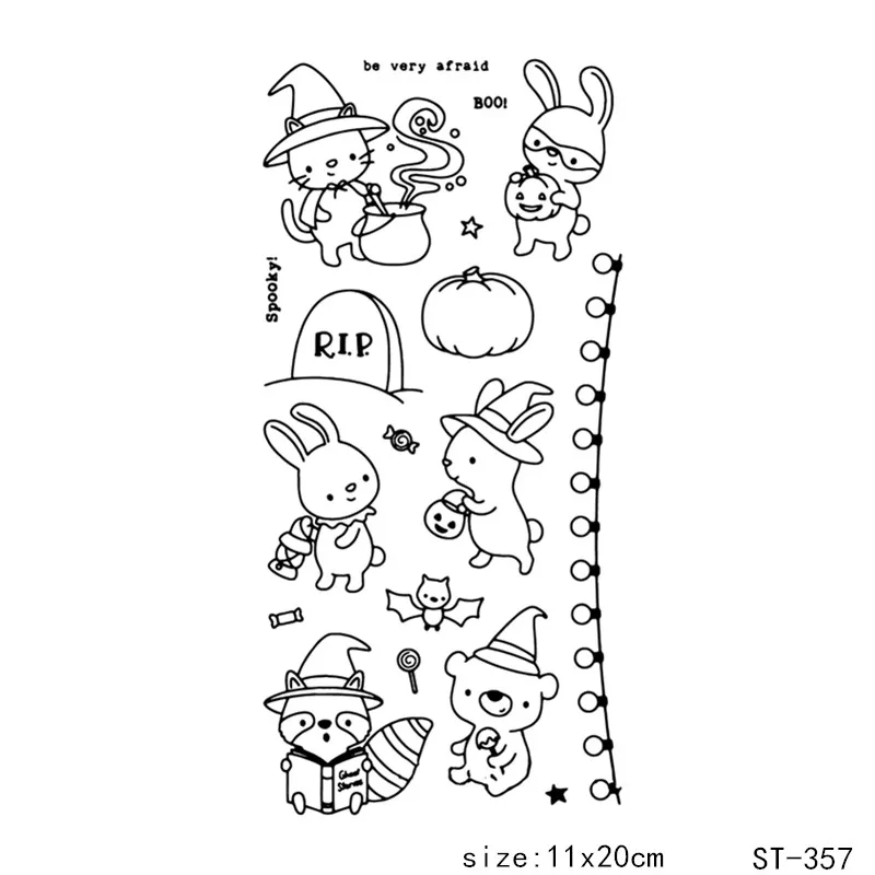 AZSG мультфильм стиль прекрасные животные прозрачные штампы/печать для DIY