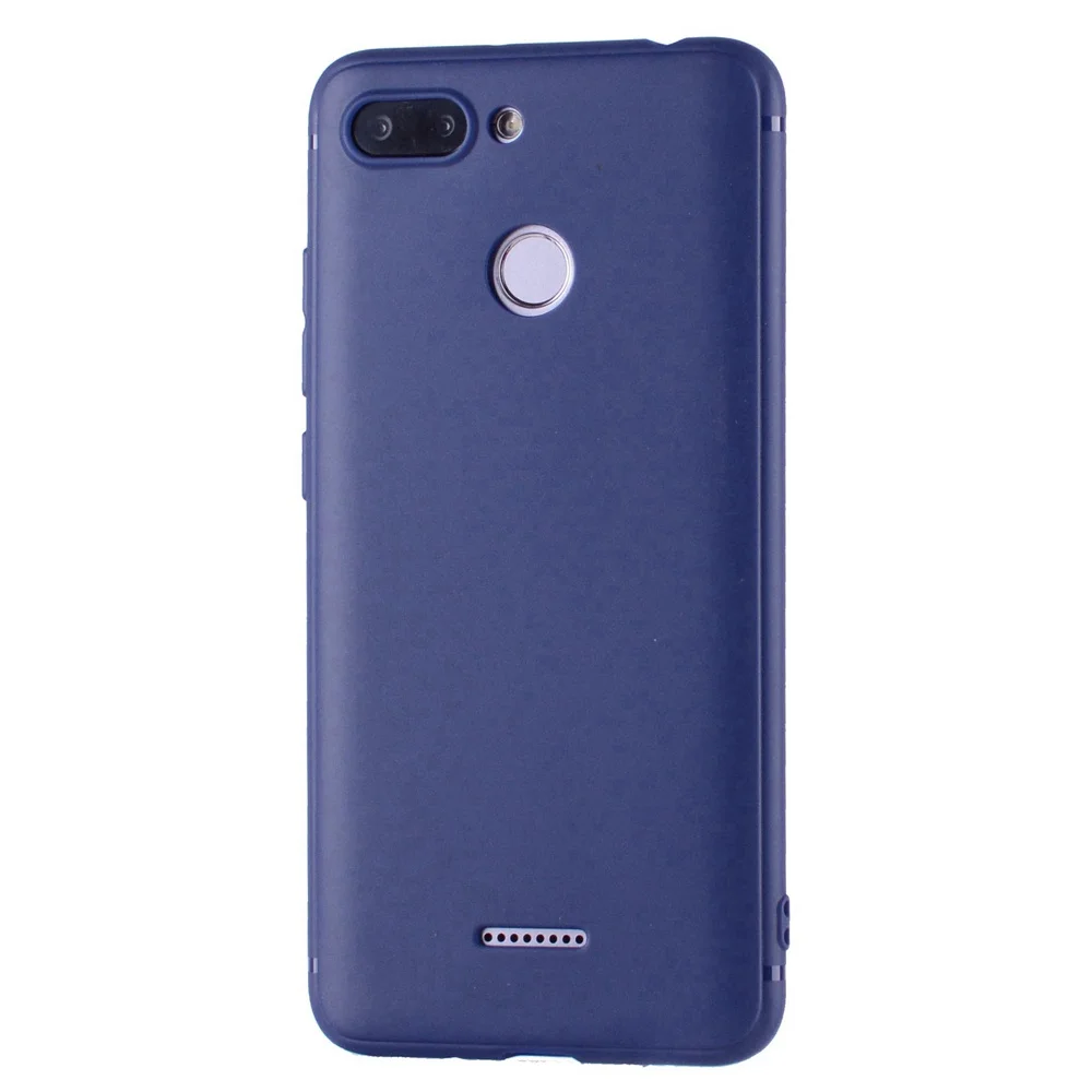 Blue Силиконовый чехол для Xiaomi redmi 6. Чехол для Xiaomi redmi 6, чехол для мобильного телефона - Цвет: Blue