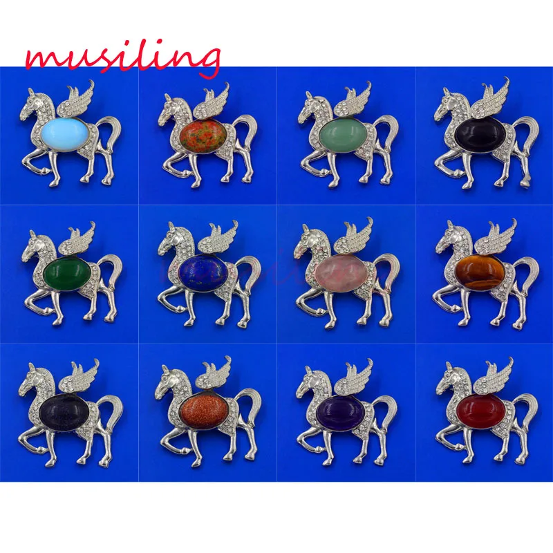 Мусилинг ювелирные изделия Pegasus кулон натуральный драгоценный камень аксессуары