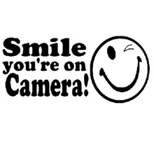 Креативная наклейка на окно автомобиля Smile Youre On Camera 15 2 см * 7 1