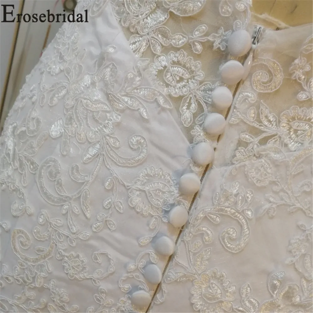 Свадебное платье с длинным шлейфом Erosebridal кружевное русалки свадебное