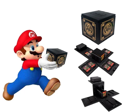 Противоударный чехол для игровых карт kingd Switch NS Switch, ультра-светильник, коробка для хранения карт для nintendo Switch, аксессуары для хранения игр - Цвет: Black A