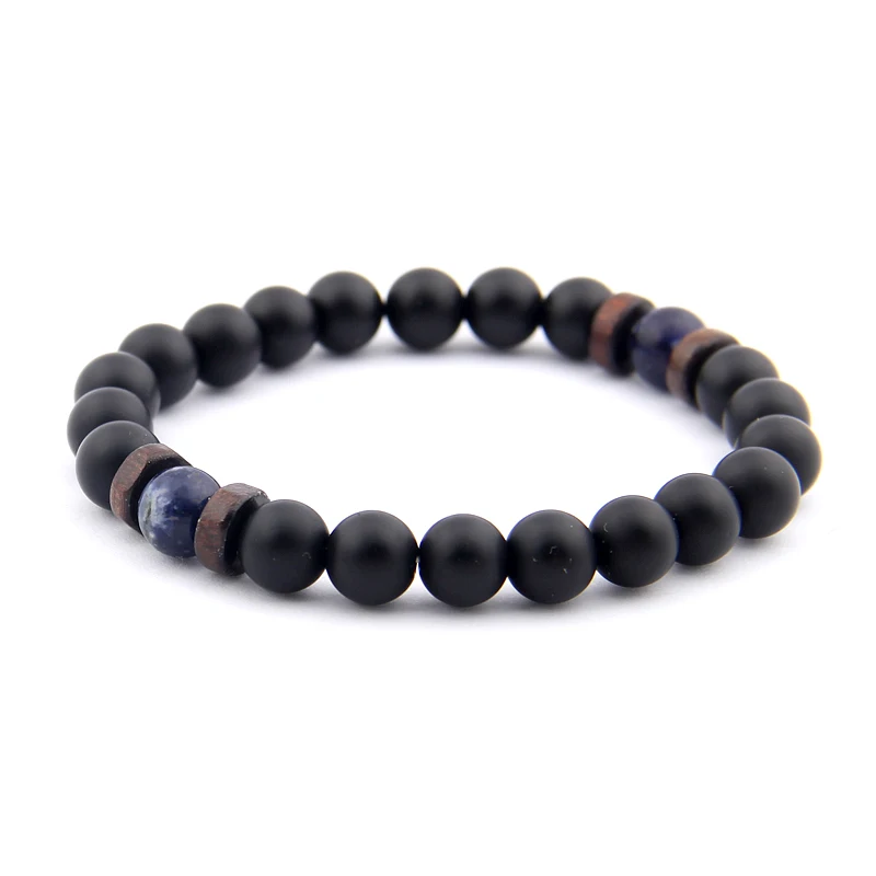 Натуральная бусинка из лунного камня тибетского Будды браслет чакра Лава камень