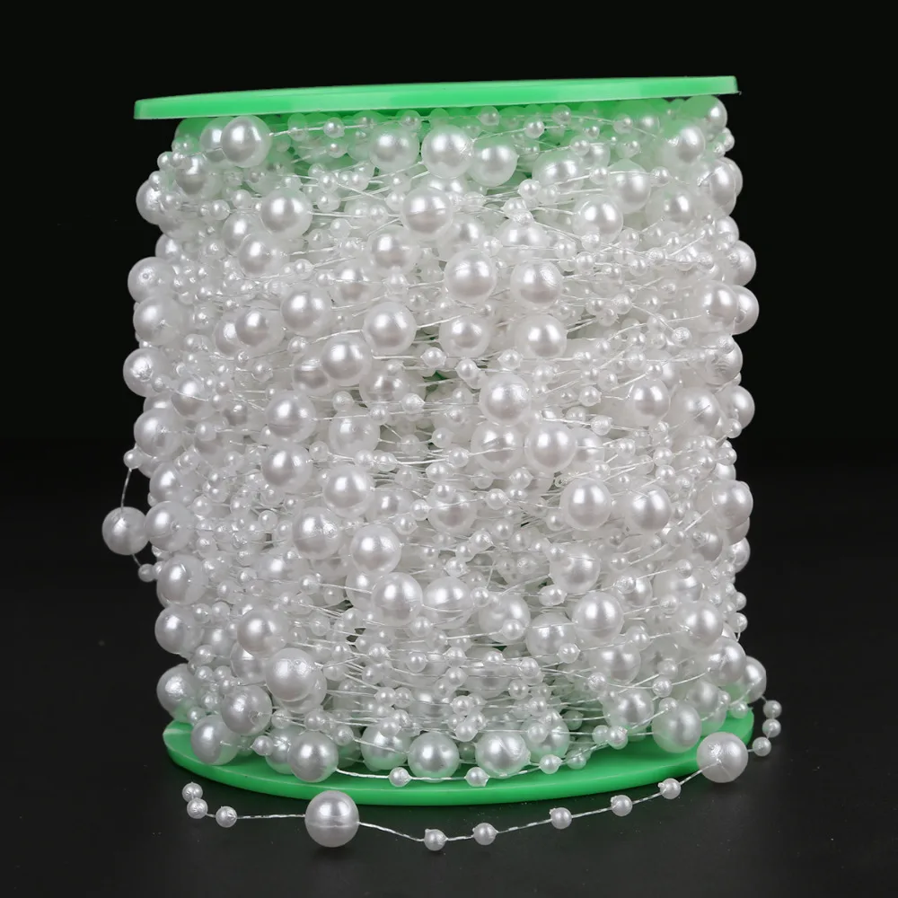 Рыболовная леска 5 метров цвета слоновой кости/белого искусственный жемчуг