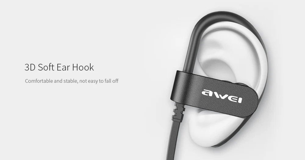 Awei WT50 Спортивные Bluetooth Беспроводные наушники с длительным сроком службы батареи IPX4 наушники HiFi стерео звук шумоподавление наушники с микрофоном