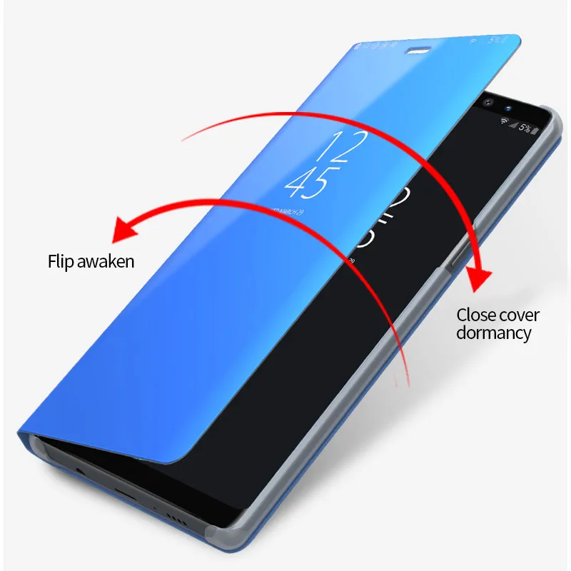 Прозрачный зеркальный смарт чехол для OPPO R15 R11 plus f7 f5 A71 A83 A59 find x Чехол подставка VIVO